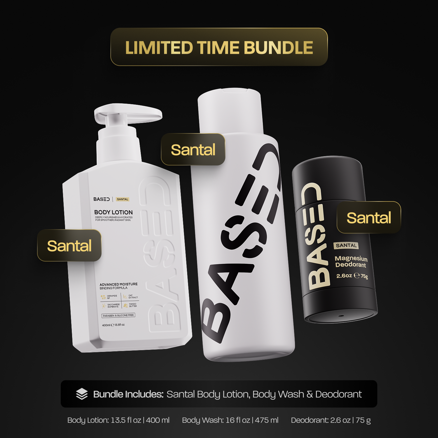 Santal Bodycare Essentials - Routine Ready Self Care Set